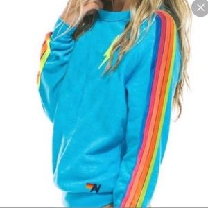 Neon Blue Aviator Nation Crewneck